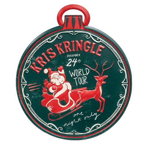 the tin box company kris kringle metal tray|Kris Kringle World Tour Metal Sign .